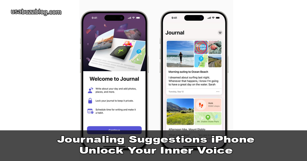Journaling Suggestions iPhone