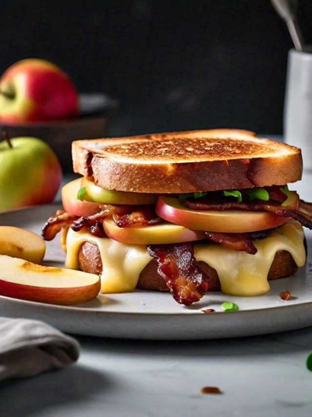 Apple and Bacon Infused Grilled Cheese Sandwich: A sandwich that gives you a boost of fiber and protein.